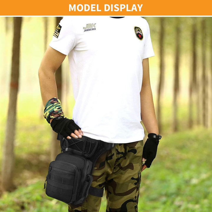 Huntvp Militär Beintasche Motorrad Taktische Oberschenkeltasche MOLLE Hüfttasche Herren Tactical Leg