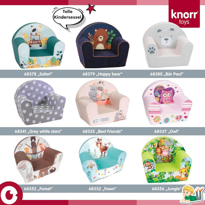 Knorrtoys 68352 - Kindersessel "Fawn",für Entspannen, Stabil, Baumwolle, Türkis