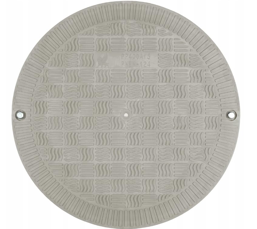 BABYLONPLAST Schachtabdeckung, Kanaldeckel, DN400, Kunststoff Schachtdeckel 15 kN - Passend für Ø400