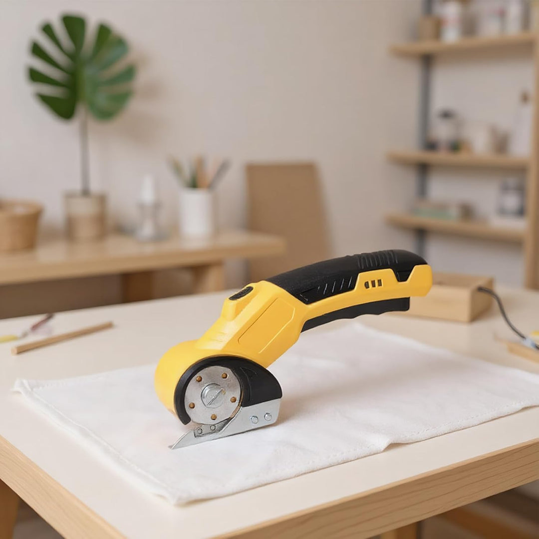 Elektrischer Kartonenschneider,320 U/min Rotationsschneider Mit Sicherheitsverriegelung Und LED-Bele
