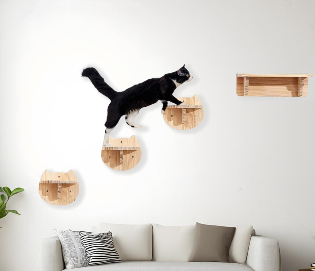 kletterwand Katzen Wand montierte Katze-Hängematte ﻿Katze Kletterwandmit Katzentreppe für die Wand,