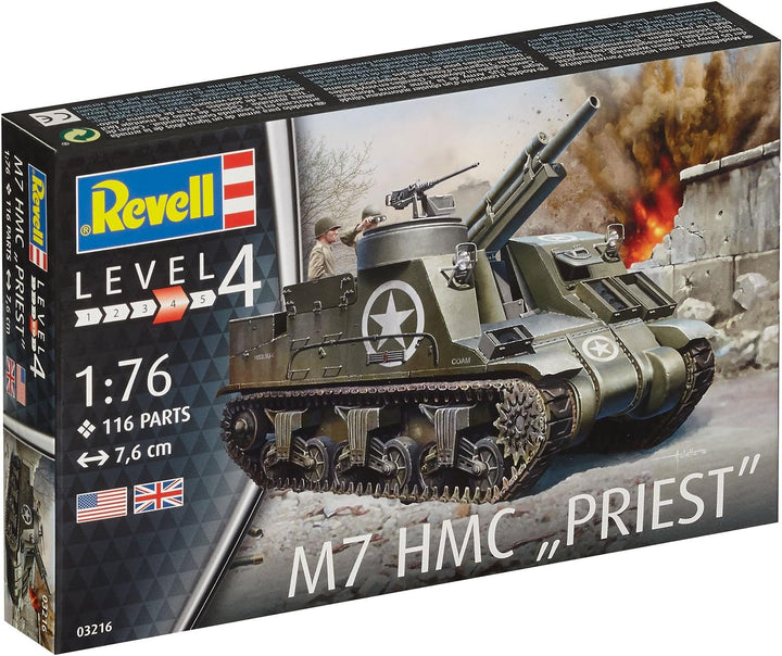 Revell 03216 M7 HMC Priest im Massstab 1:76, Modellbausatz