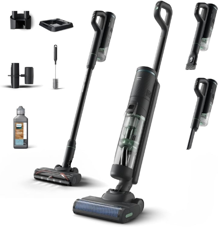 PHILIPS AquaTrio XW7263/11 Cordless Vacuum Cleaner and mop, 7000 Series, 2500 RPM, Lithium-ion, Gree