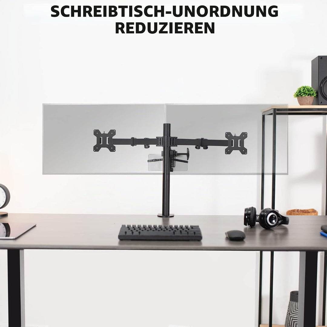 VIVO Universal-Dockingstation-Halterung für Workstation, hinter dem Monitor VESA-Montage, unter dem