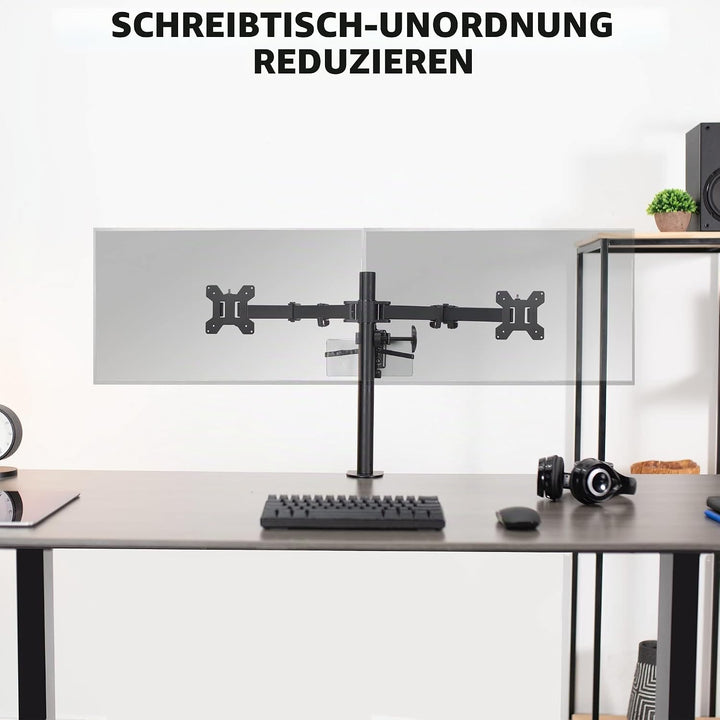 VIVO Universal-Dockingstation-Halterung für Workstation, hinter dem Monitor VESA-Montage, unter dem