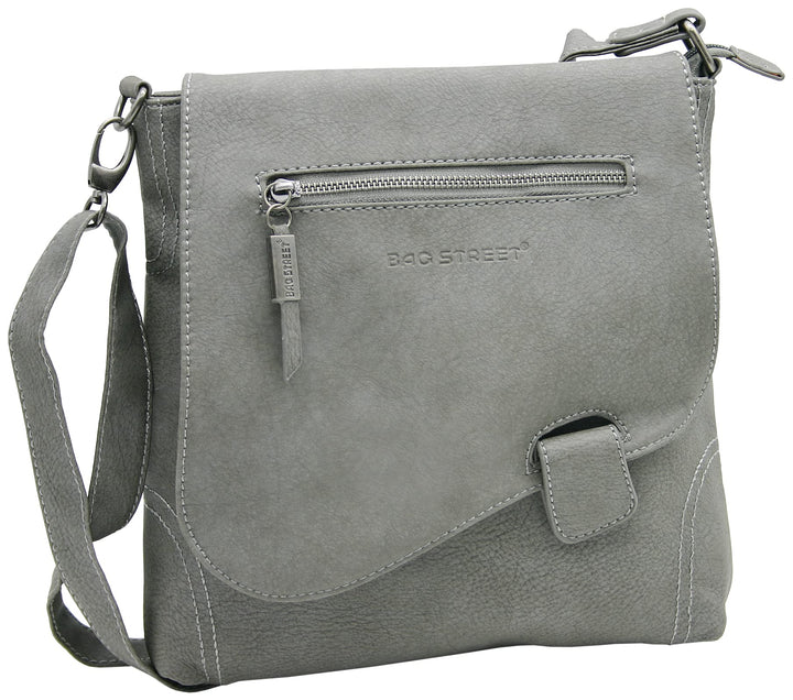 BAG STREET - Damen Handtasche mit Riegel-Magnetverschluss und Reissverschluss - 4 Liter Volumen - Um