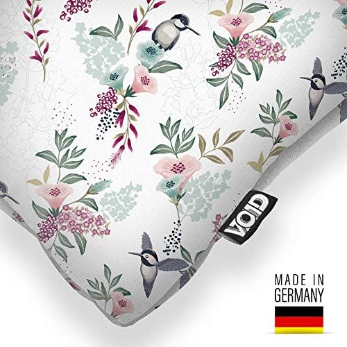 VOID Kolibri Blumen Kissenbezug Kissenhülle Sofakissen Kissen Deko Outdoor-Kissen Dekokissen, Kissen