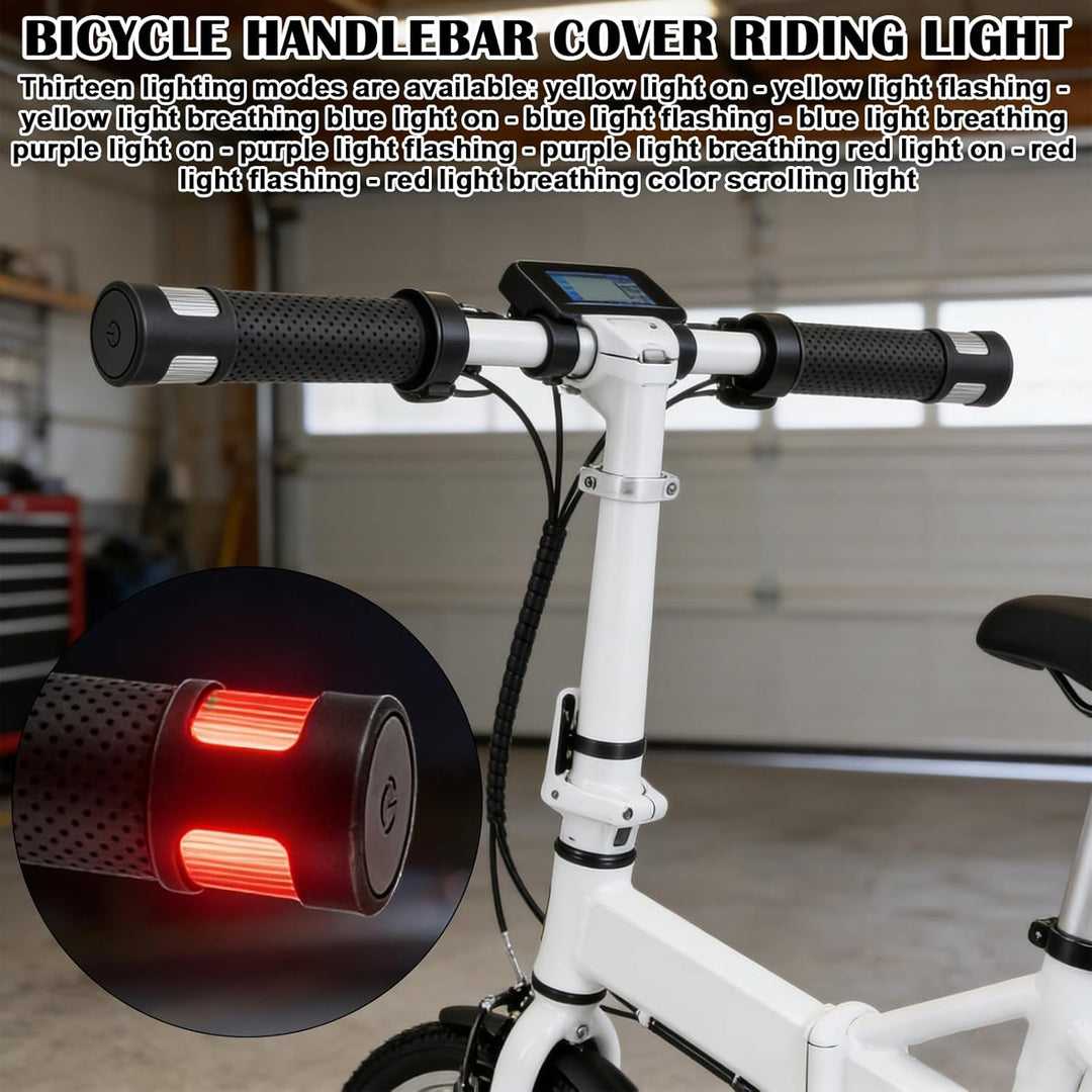 E Scooter Blinker, LED-Lenkerleuchte, Ergonomische Griffe für Elektroroller, Roller Blinklicht Rolle