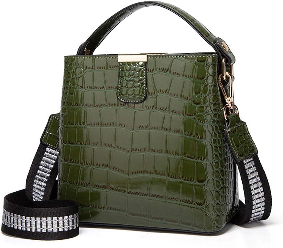 BUKESIYI Damen Tasche Umhängetasche Handtasche Frauen Klein Schultertasche Weekender Lack PU Leder C