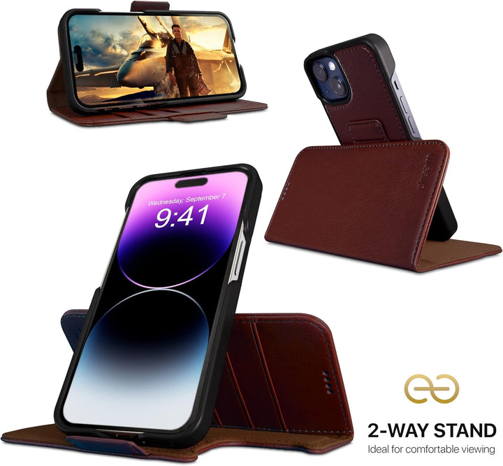 Dreem Fibonacci iPhone 14 Plus Brieftaschen-Etui / 2-in-1 stossfestes Etui und abnehmbares Folio aus