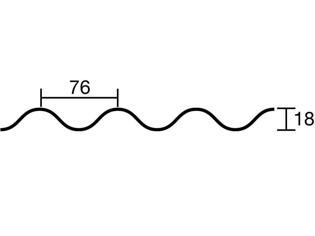 WANDANSCHLUSS FÜR PVC-WELLPLATTEN, PROFIL 76/18 - SINUS-PROFIL, TRANSPARENT, ELASTISCH, 71 CM LÄNGE,