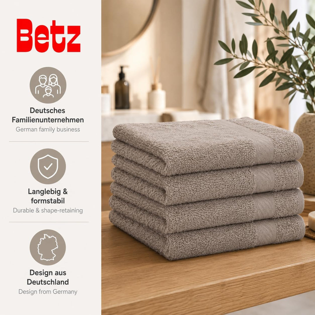 Betz Palermo Duschtücher – 4X Duschtuch aus 100% Baumwolle - Badetuch – Saunatuch –Liegetuch - 70 x