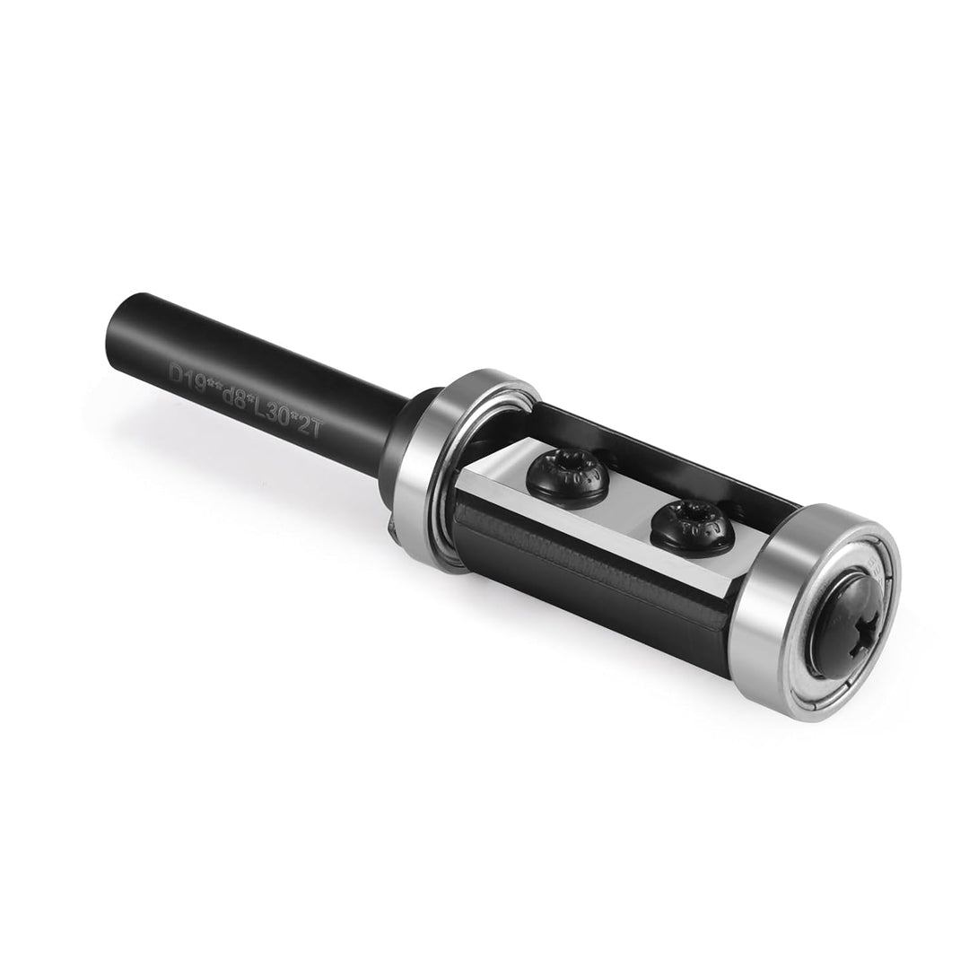 Trvoxviq Wendeplatten Bündigfräser 8mm Schaft, Bündigfräser Oberfräse mit 2-seitigen Austauschbare H