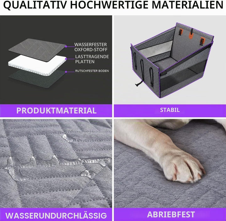 TKYZ Hundeautositz für mittelgrosse Hunde, Rücksitzverlängerung für Hunde, grosse und kleine Hundeau