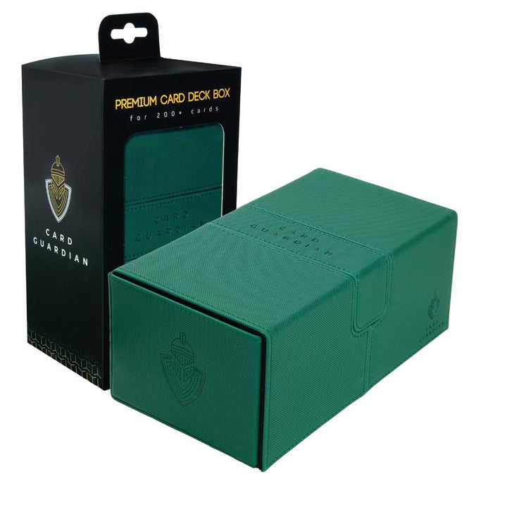 Card Guardian - Premium Deck Sammelkarten Box für 200 Karten Sammelkartenspiele TCG (Grün), Grün