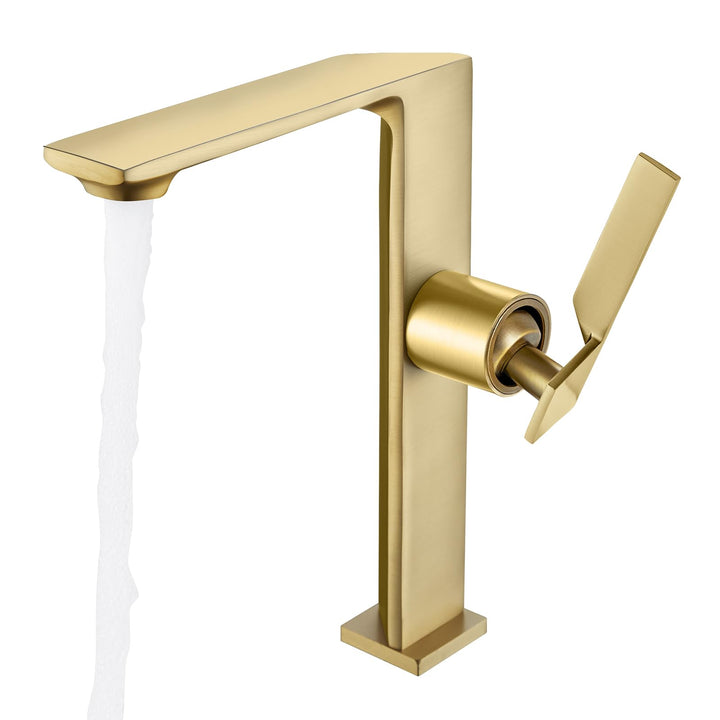 Wasserhahn Bad Hoch Gold Waschtischarmatur Armatur Badezimmer Mischbatterie Waschbecken Armaturen Ei