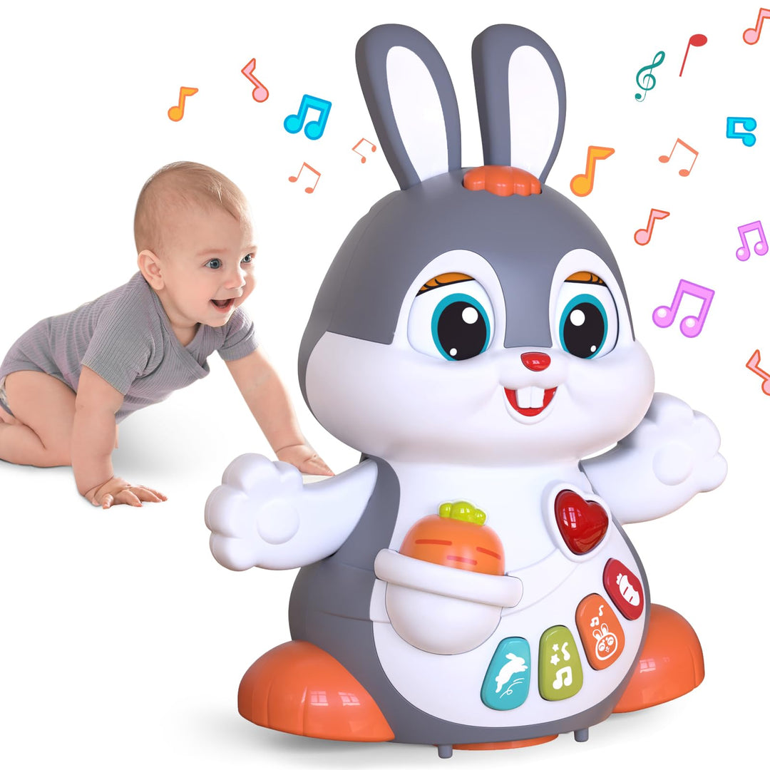 MOONTOY Musikspielzeug ab 1 Jahr, Oster Spielzeug Baby, Krabbelspielzeug ab 6 7 8 9 10 12 18 Monate,