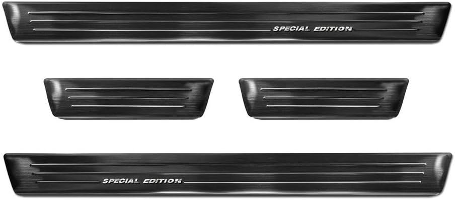 Black Inox door sill protectors compatible with Opel Mokka 2020- - 'Special Edition' - 4-pieces