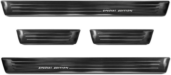 Black Inox door sill protectors compatible with Opel Mokka 2020- - 'Special Edition' - 4-pieces