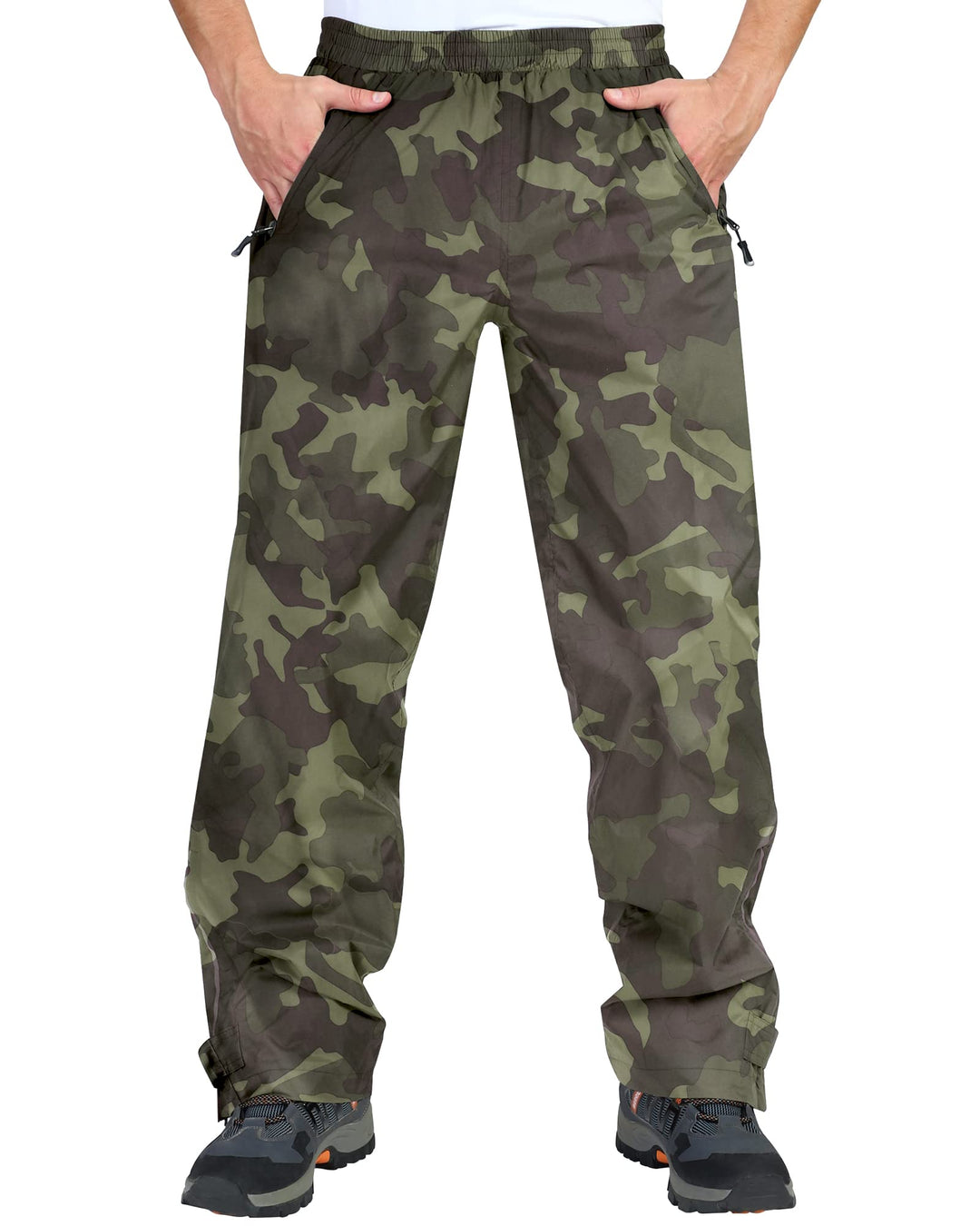 33,000ft wasserdichte Regenhose für Herren Leichte Regenhose Winddichte Outdoorhose zum Wandern Camp