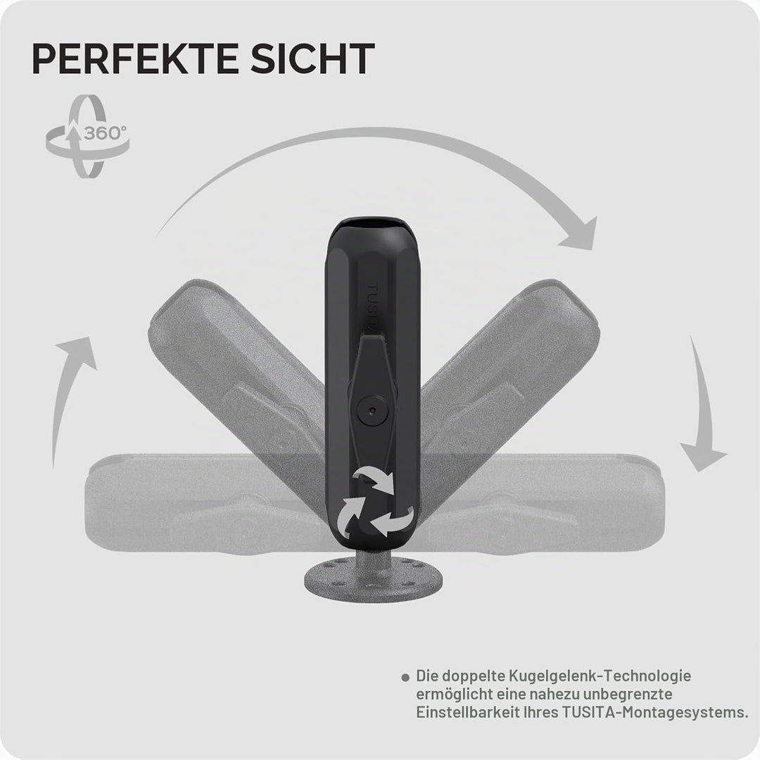TUSITA Doppel-Arm für Steckerhalterung 1.5" - C Grösse Mittel