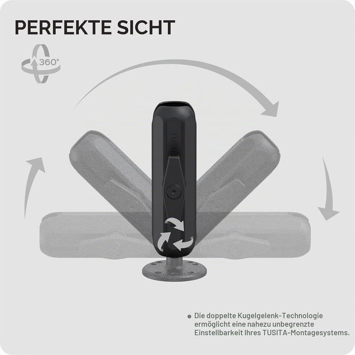 TUSITA Doppel-Arm für Steckerhalterung 1.5" - C Grösse Mittel