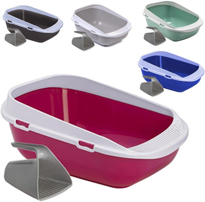 XXL Jumbo Katzentoilette Schale 65 cm pink inkl. Schaufel, pink