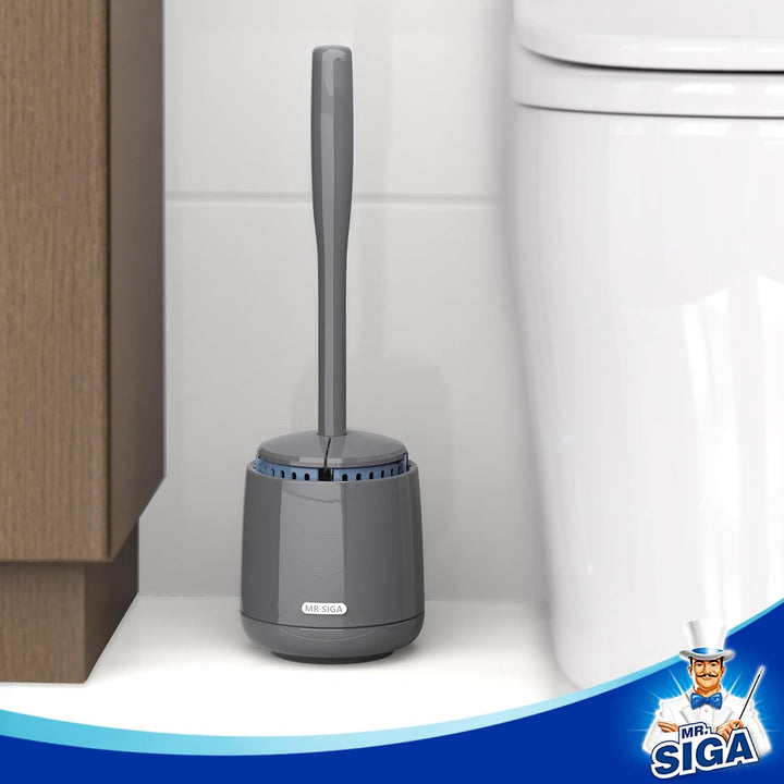 MR.SIGA Toilettenbürste WC Bürste und Halter mit schnell trocken Behälter und festem Griff, Premium