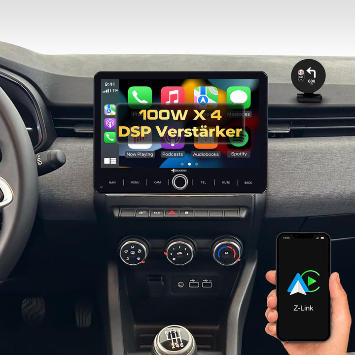 DYNAVIN Android Autoradio Navi für Renault Clio V 2020-2025, 10,1 Zoll Radio mit Wireless Carplay un