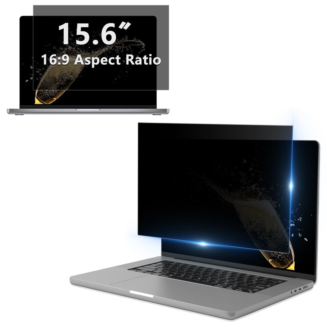 Blickschutzfolie für Laptop 15.6 Zoll, Sichtschutzfilter Privacy Screen Filter, Anti Blaulicht Blend