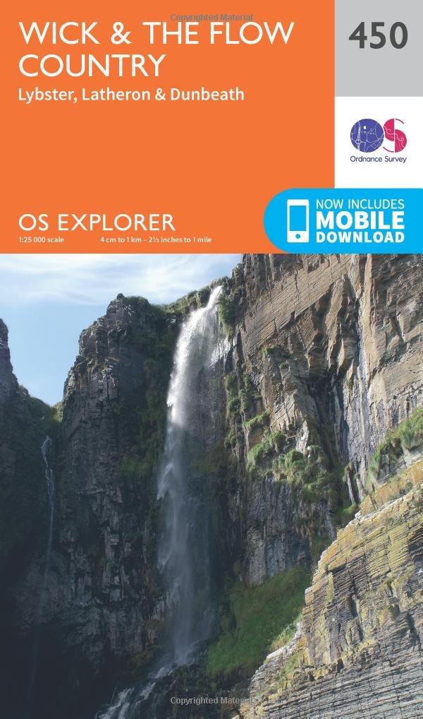 Wick and the Flow Country (OS Explorer Map, Band 450), Karte
