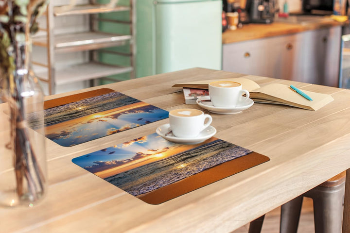 KitchenYeah© Platzsets Abwaschbar 6-Teilig 45x30 cm Tischsets Platzdeckchen rutschfeste Platzset Unt