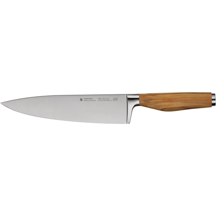 WMF Grand Wood Kochmesser 33,8 cm, Messer Holzgriff, Made in Germany, Olivenholzgriff, Messer geschm