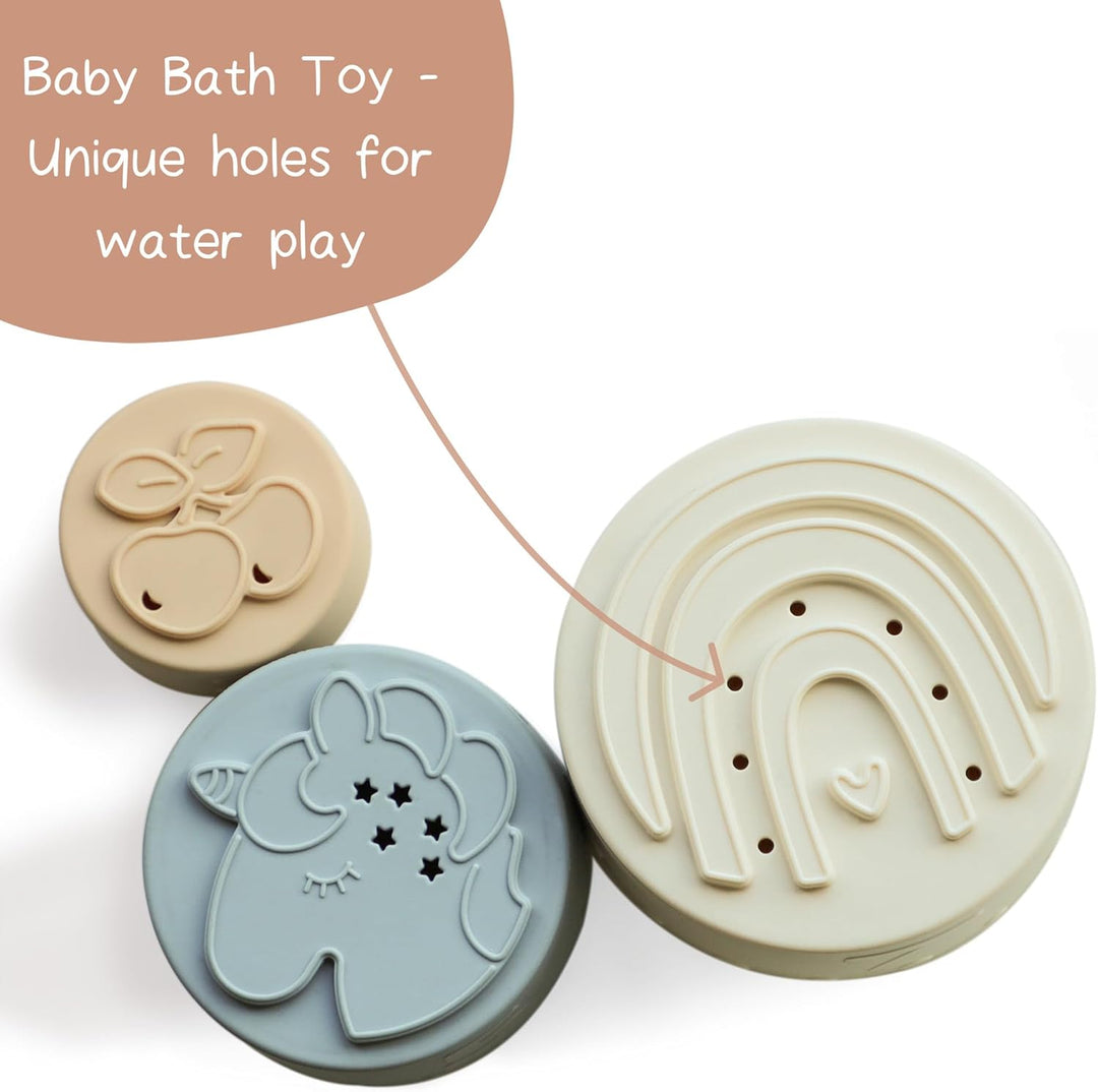 Moonkie Baby Stapelbecher Spielzeug, Stapelturm mit 7 Bechern Für Babys & Kinder, Lustiges Pädagogis