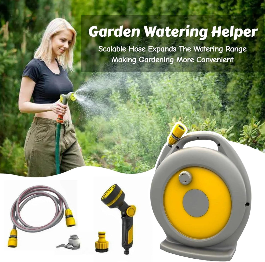 Garten Schlauchbox, Mobile Schlauchaufbewahrung, Schlauchaufroller für Ordentlich und tragbar, Einzi