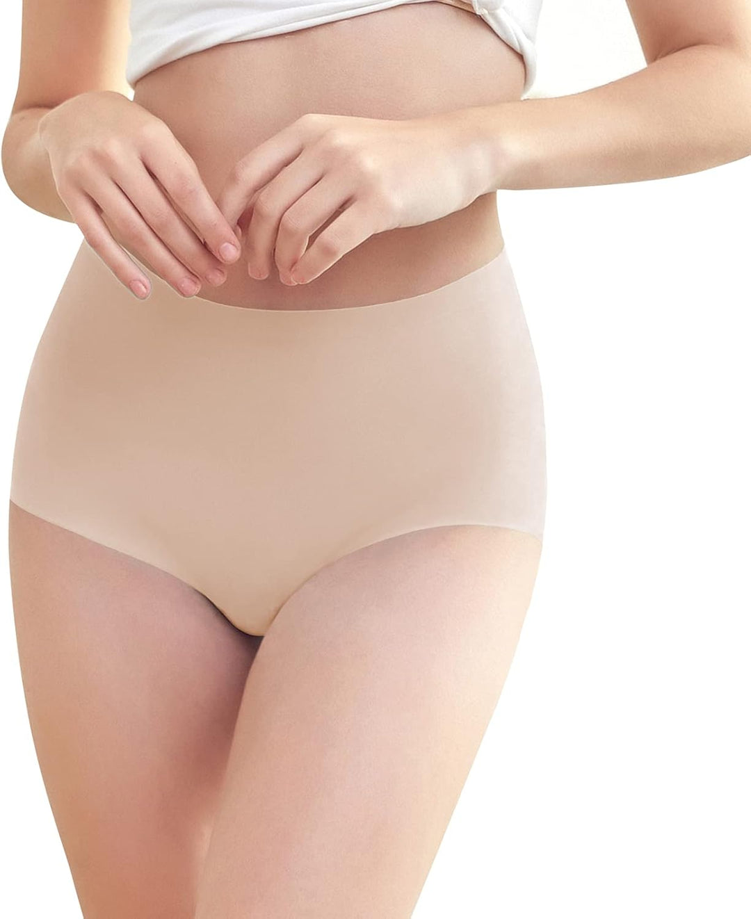 FallSweet No Show Slip mit hoher Taille Unterwäsche für Damen Seamless Panties, 5er Pack M 2schwarz2