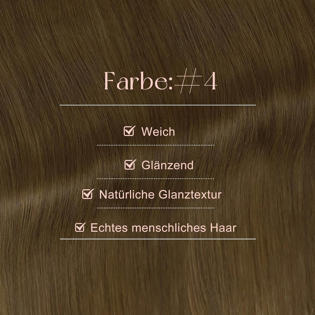 Easyouth Remy Tape Extension Echthaar Skin Weft Tape on Haar Extensions Mittelbraun Tape in Haarverl