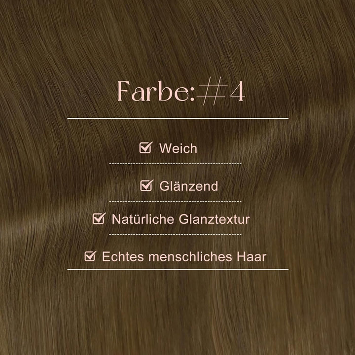 Easyouth Remy Tape Extension Echthaar Skin Weft Tape on Haar Extensions Mittelbraun Tape in Haarverl