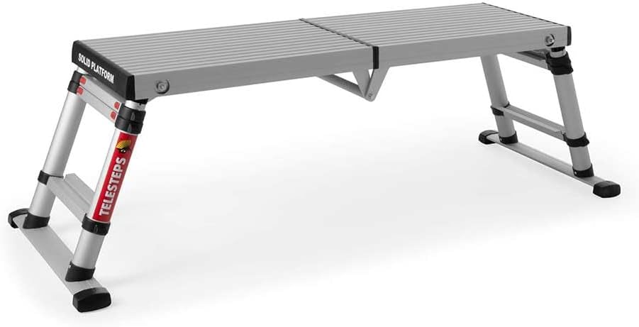 Telesteps 61209-101 Arbeitsbühne mit durchgezogener Linie und 3 Höhen, Silber 61209-101 Solid Line W