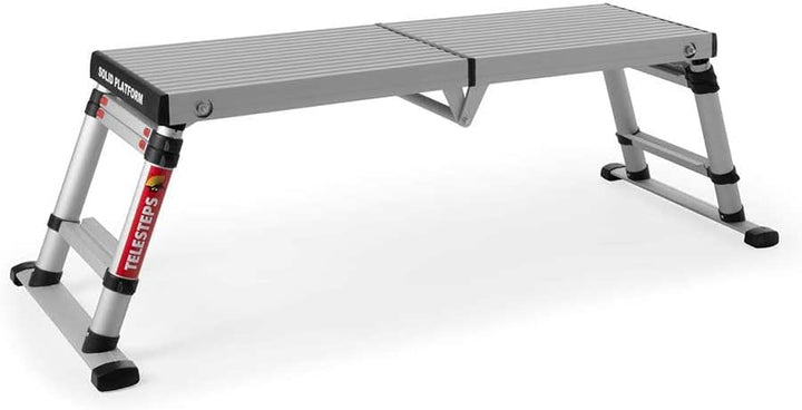 Telesteps 61209-101 Arbeitsbühne mit durchgezogener Linie und 3 Höhen, Silber 61209-101 Solid Line W