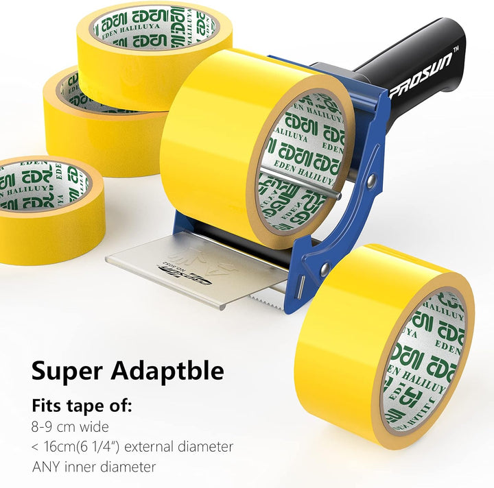 PROSUN Packetband Handabroller mit Bremse Metallgehäuse Schnell Reload Klebebandabroller, Paketklebe