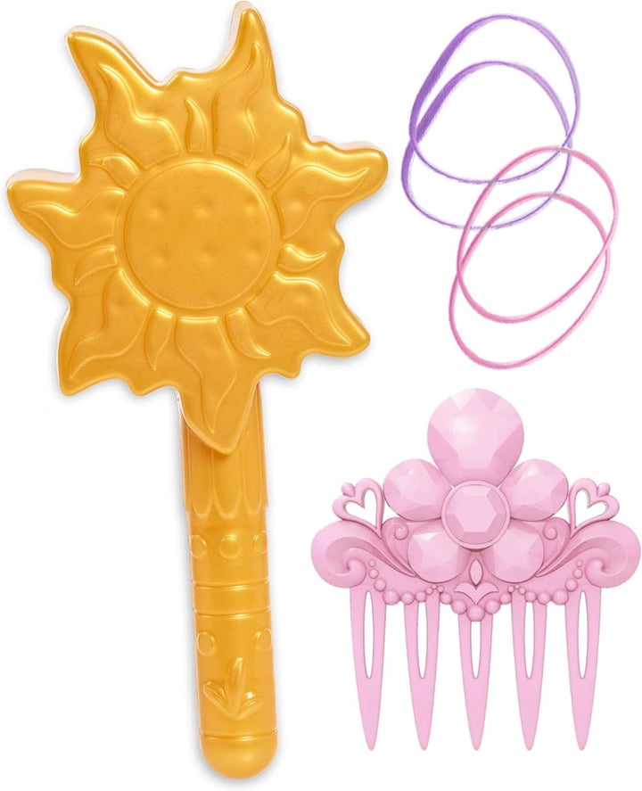 Disney Princess 20 cm Rapunzel Frisierkopf mit Zubehör, 7-teilig, Blondes Haar, Kinderspielzeug für