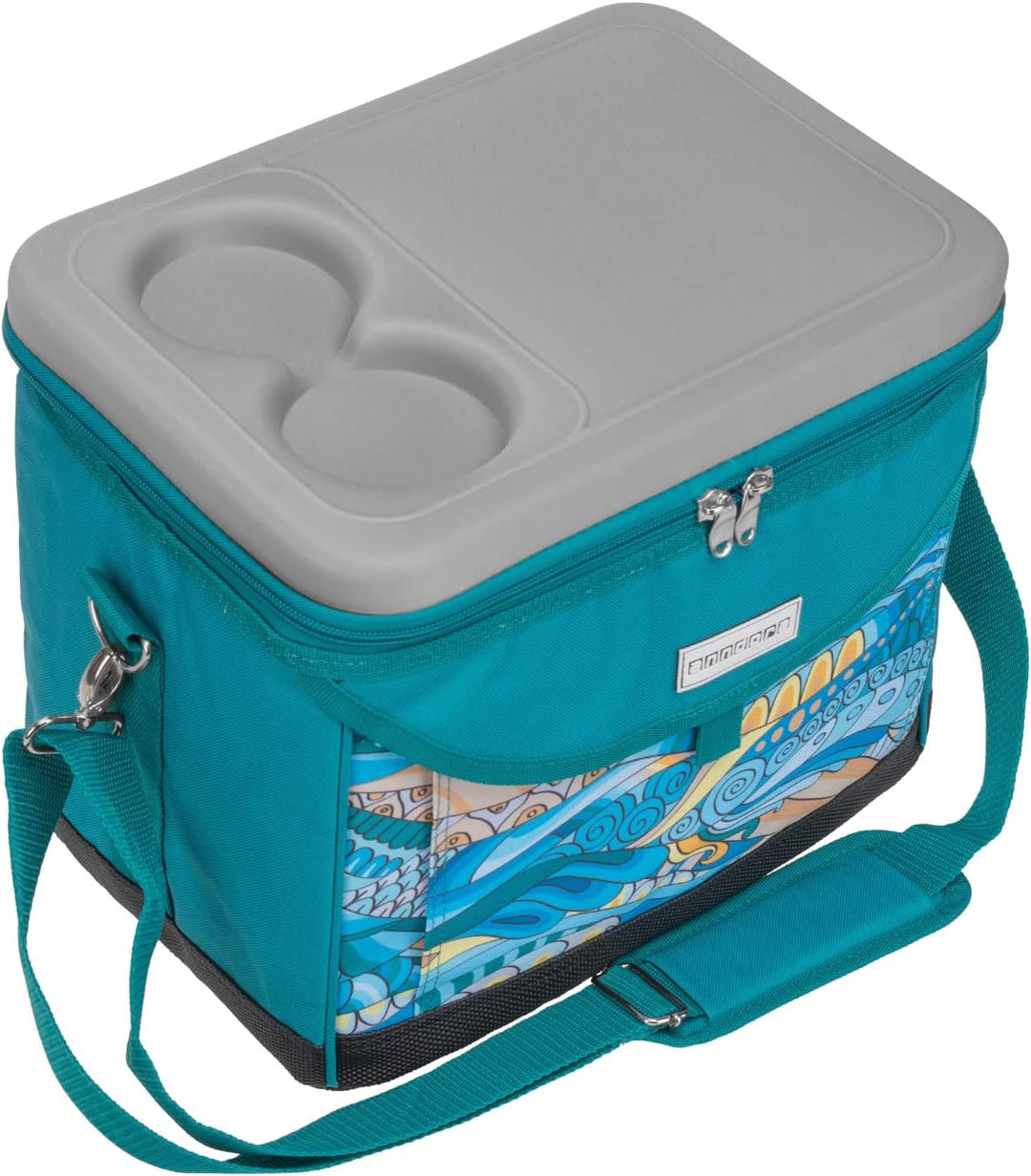 anndora Kühltasche 22 L Picknick Kühlbox 35 x 24 x 27 cm - Farbauswahl OCEAN türkis, OCEAN türk