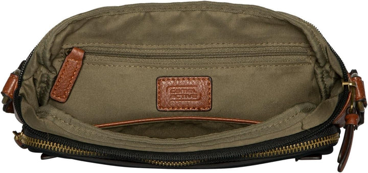 camel active bags Bari Damen Umhängetasche Crossbody Bag Mittelgross Schwarz Schwarz 23 x 5,5 x 14,5