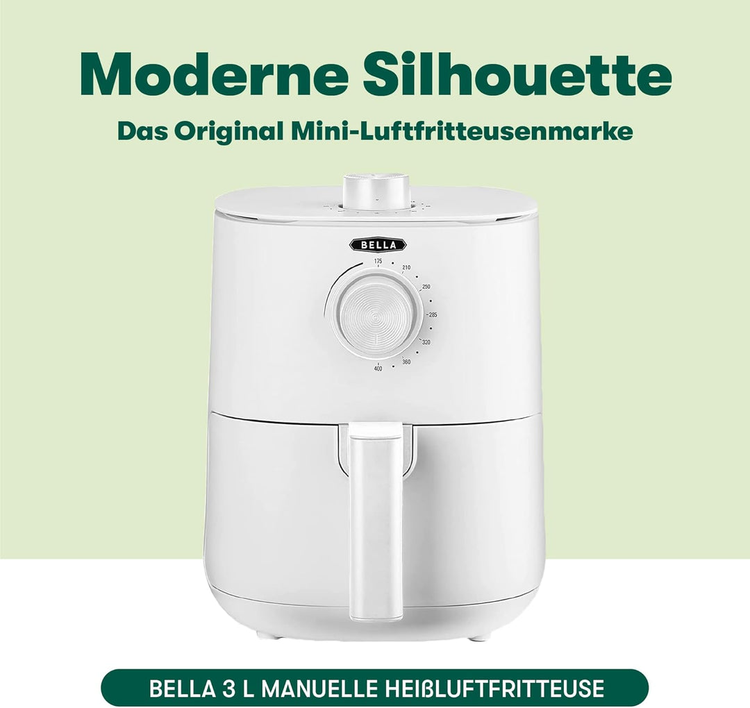 BELLA 2.9QT Manual Air Fryer Weiss, Weiß