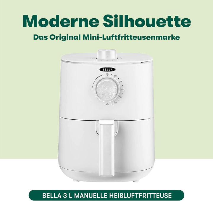BELLA 2.9QT Manual Air Fryer Weiss, Weiß