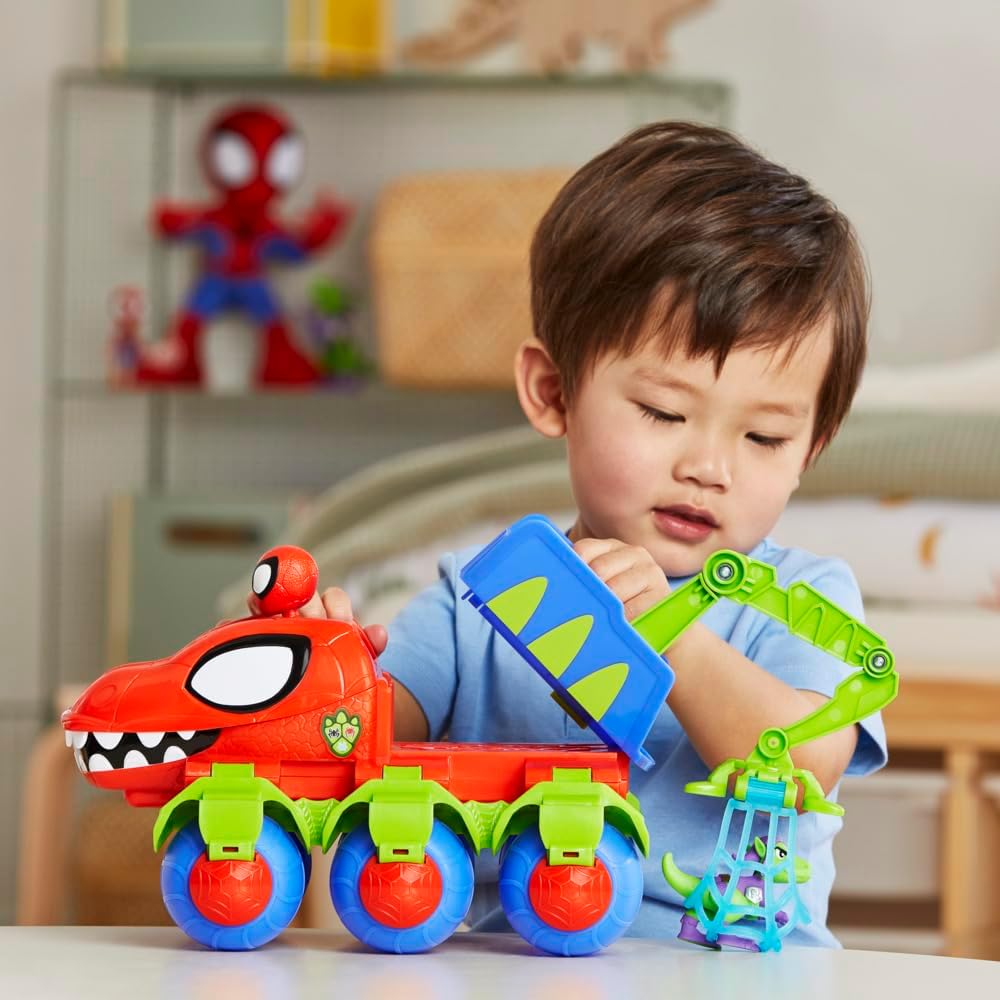 Marvel Spidey und Seine Super-Freunde Dino-Krabbler Superhelden-Spielset, mit Spidey- und Dino-Figur