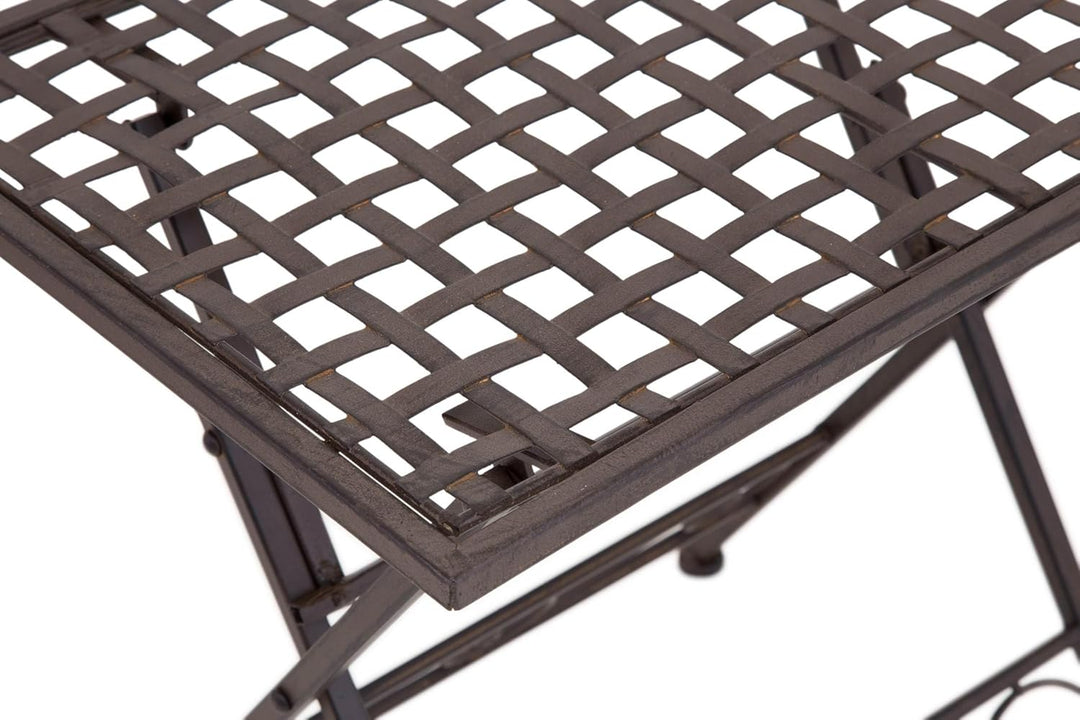 CASA Beistelltisch Klapptisch AVERIN Schmiedeeisen antik braun
