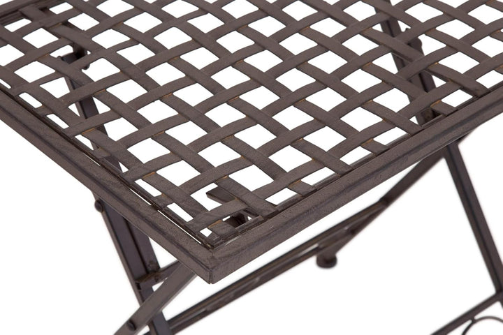 CASA Beistelltisch Klapptisch AVERIN Schmiedeeisen antik braun