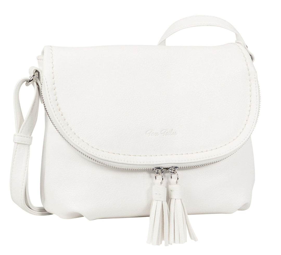 TOM TAILOR bags Lari Damen Umhängetasche Crossbody Bag 26,5 x 5 x 21 Weiss, 26,5 x 5 x 21 Weiss